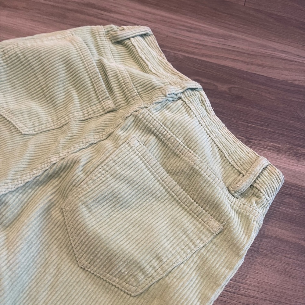 corduroy pale green pants